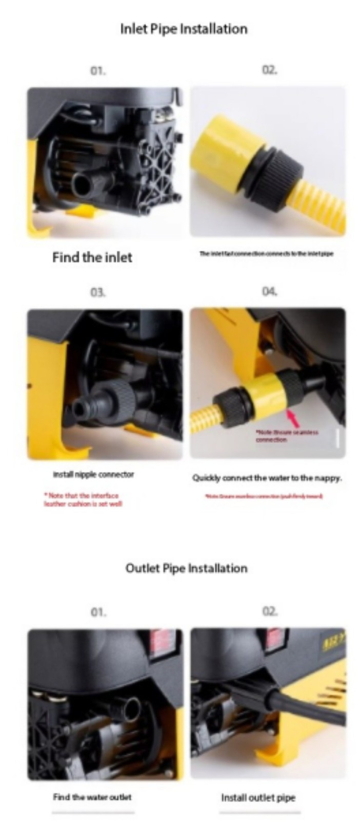 High-Pressure Portable 220V Household Cleaner with Water Gun and Pum