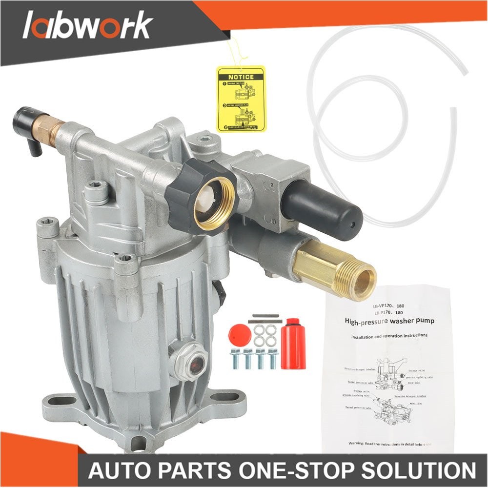 Labwork Pressure Washer Pump 3/4 HorizShaft MAX 3000 PSI 2.5 GPM Oil Sealed