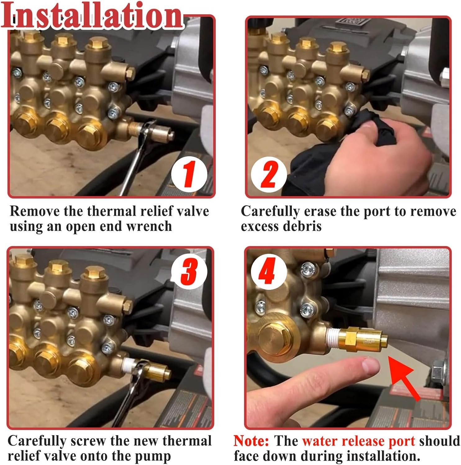 Reliable Thermal Relief Valve 7101359 for Pressure Washers – 1/4″ NPT Connection