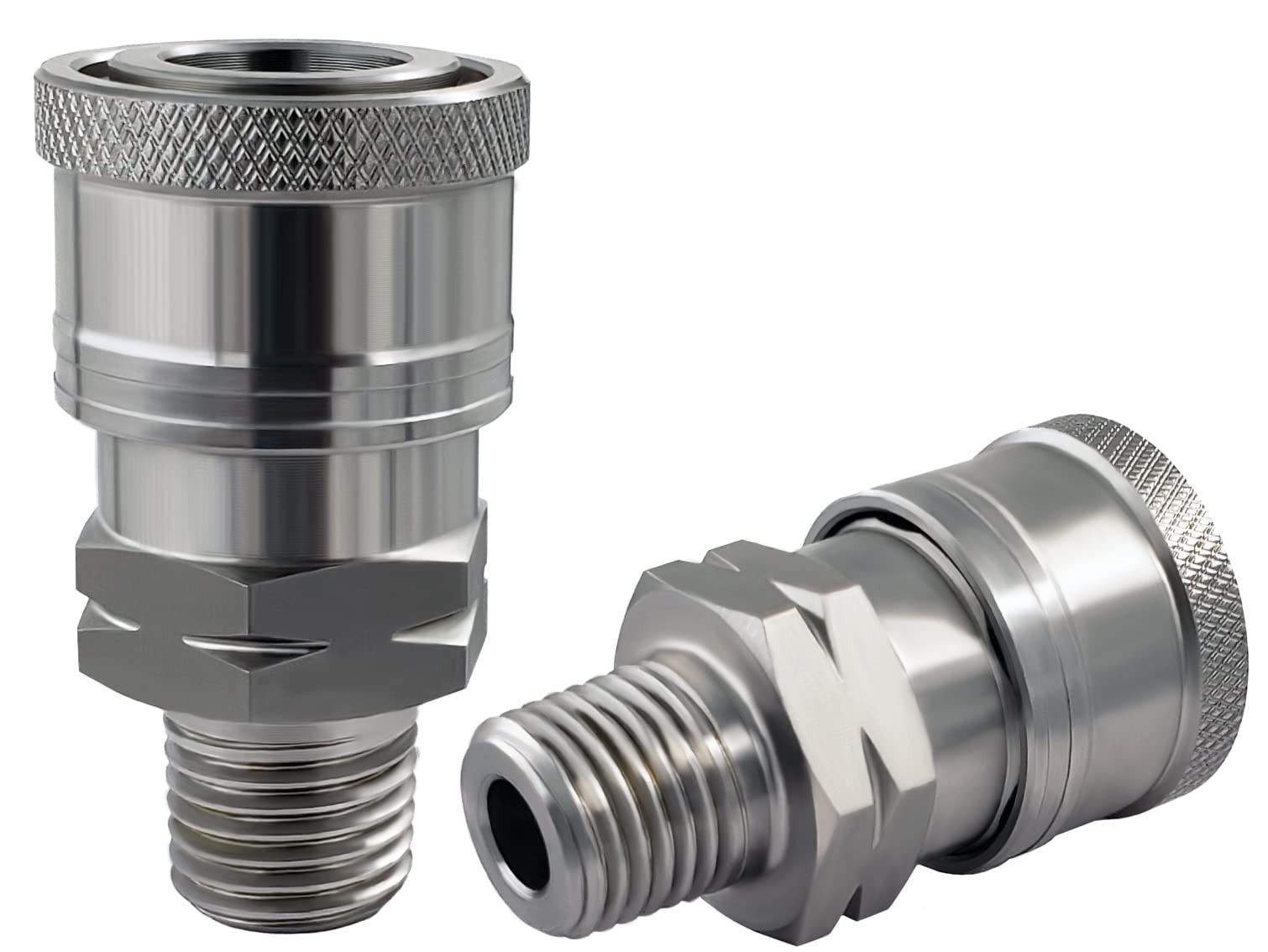 UW11PW4712 2 PCS 1/4 Inch Female Coupler Stainless Steel Fitting Joint