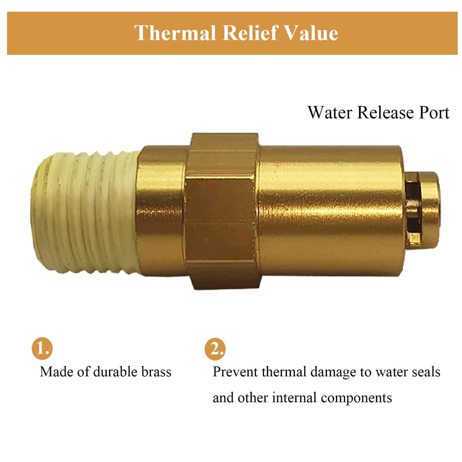 7101359 Thermal Relief Valve For Gas Powered Pressure Washer Pumps 1/4 Inch Npt
