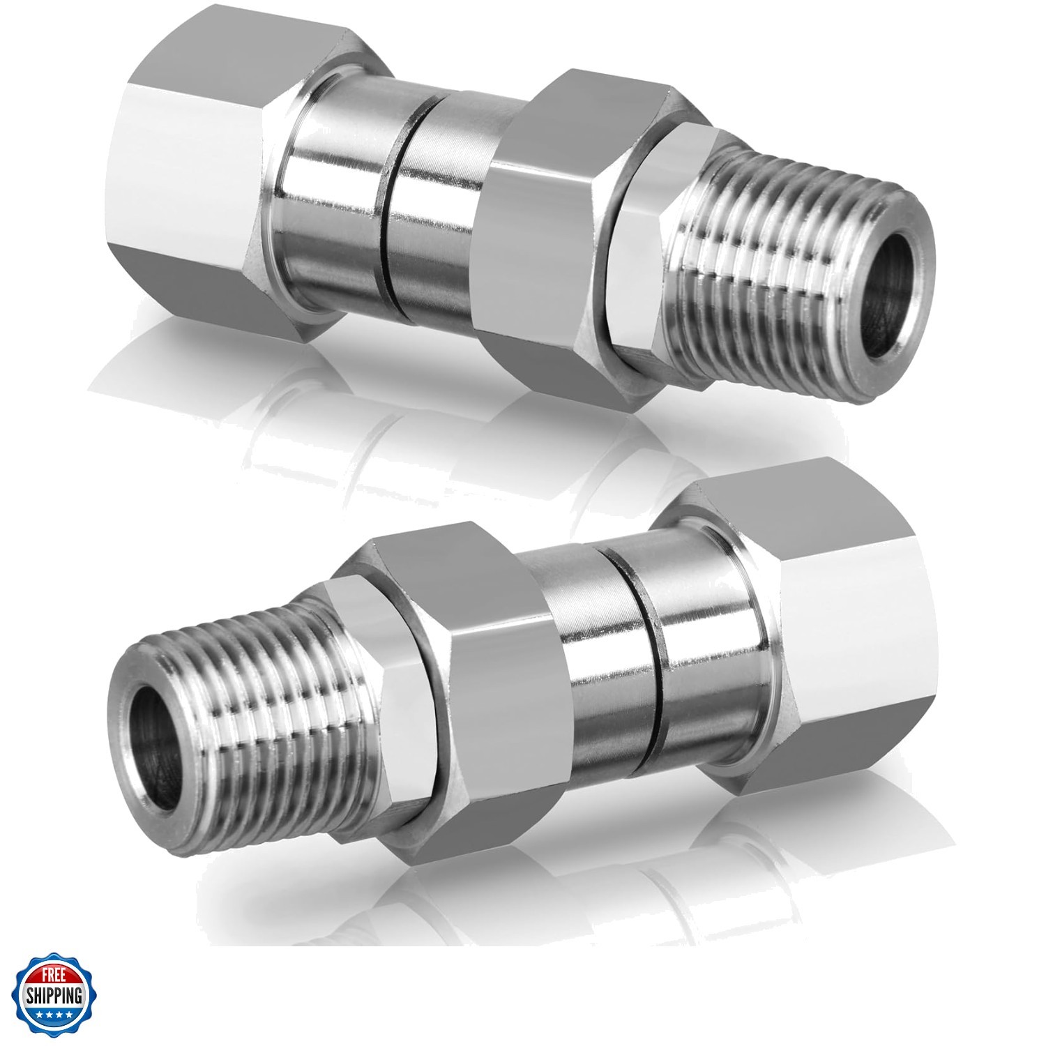 3/8” NPT Pressure Washer Swivel Fitting, Anti-Twist 3/8” Swivel Male to Femal…
