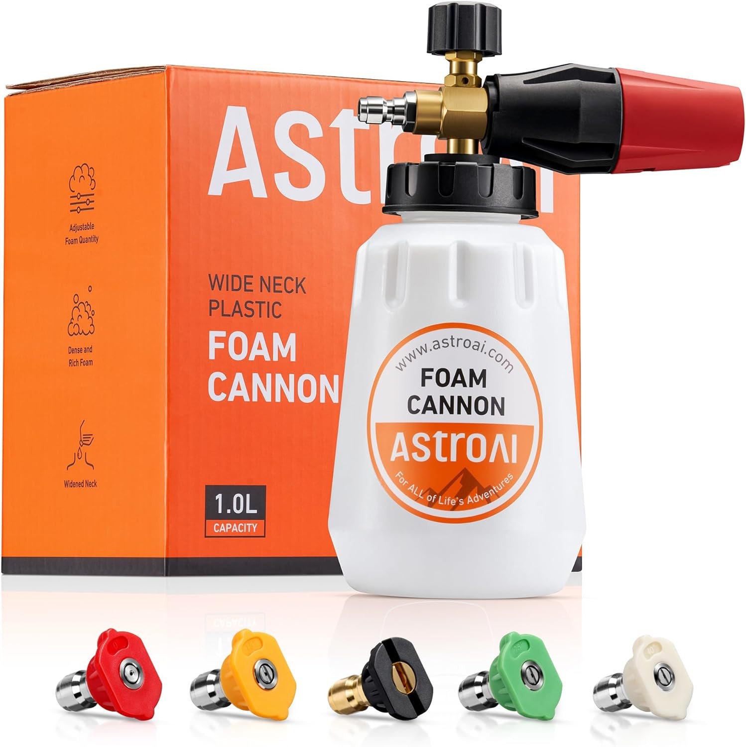 Foam Cannon Heavy Duty Car Foam Blaster Wide Neck Adjustable Snow Foam Lance &