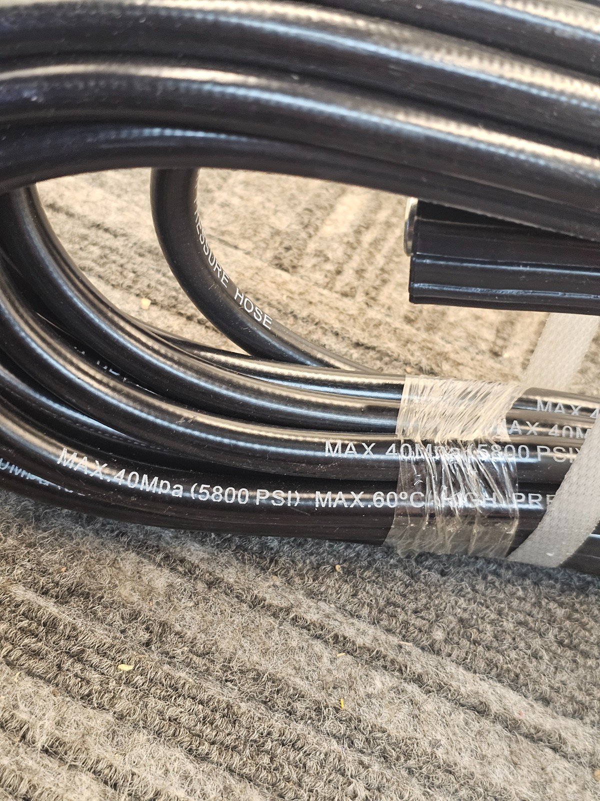 15FT Max 40Mpa 5800 PSI High Pressure Washer Extension Max 60C Black For Karcher