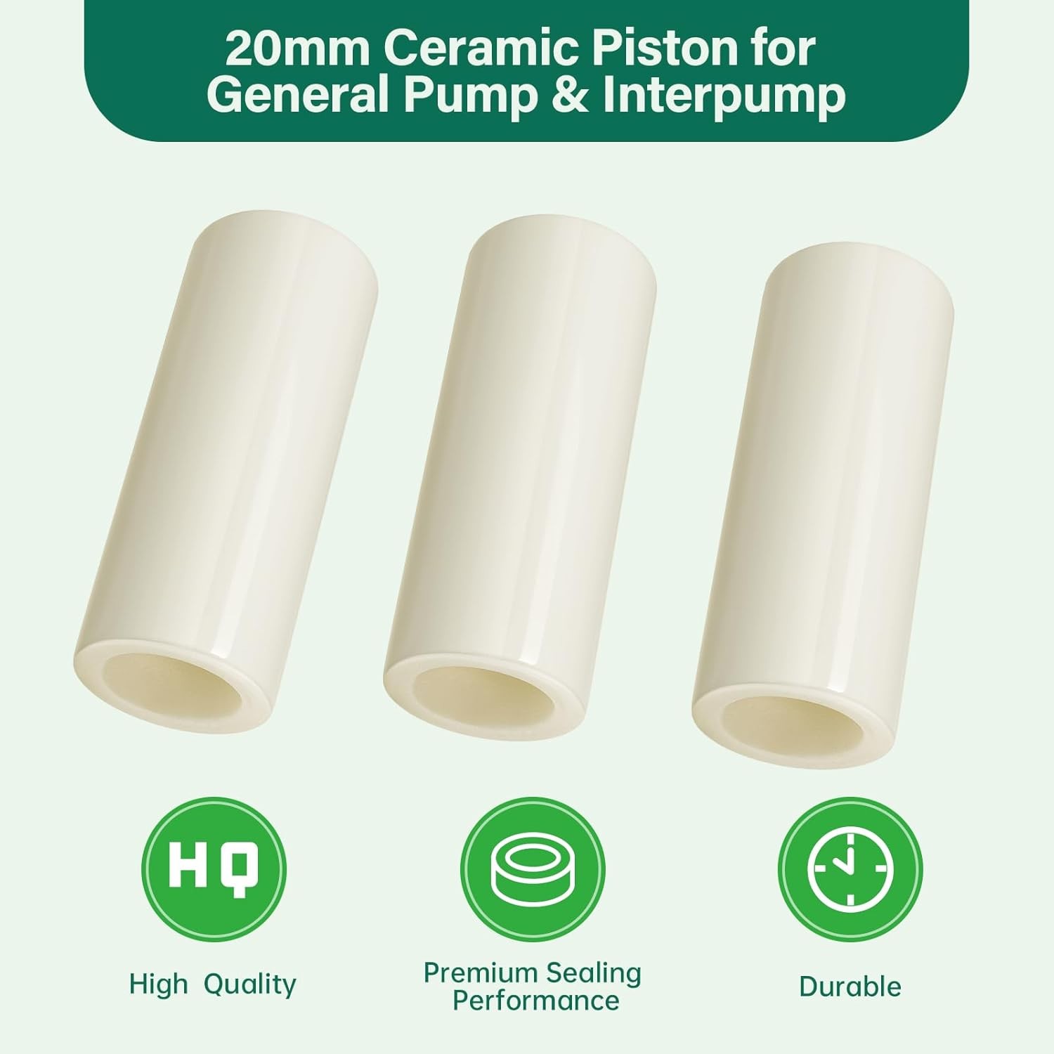 For TS2021 TSS1511 TS1531 General Pump Piston Ceramic 20mm 47040409 – 3Pack