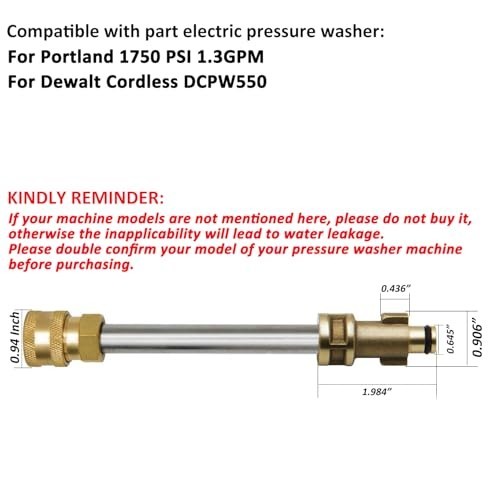 Pressure Washer Gun Adapter with 1/4” Quick Connector, Quick-Connect Pressure Wa