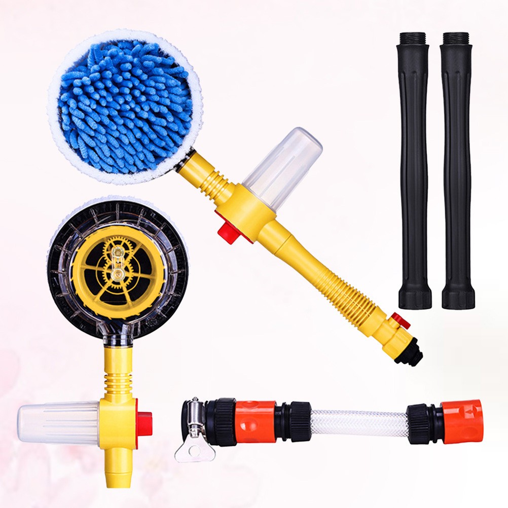 Vehicle Rotating Cleaning Brush Car Wash Brush Auto Water Spray Brush
