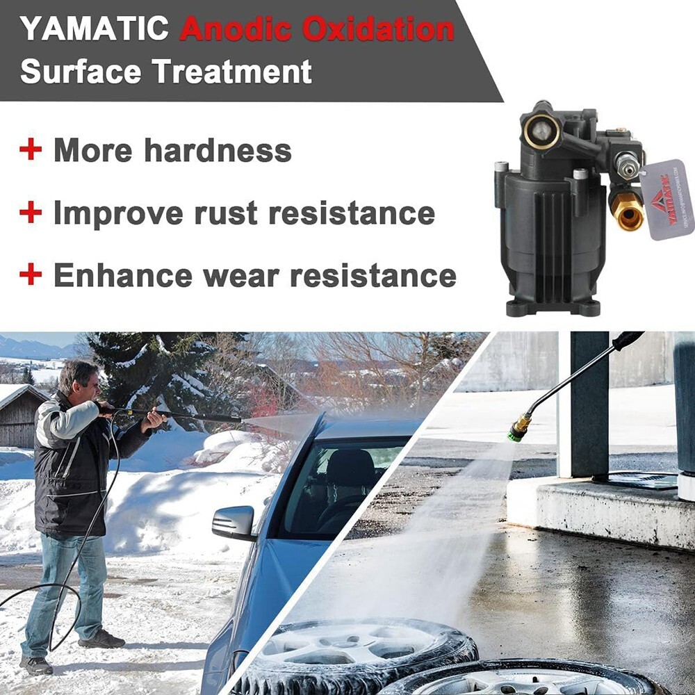 YAMATIC 3400 PSI Pressure Washer Pump 3/4″ Shaft Horizontal 7 HP
