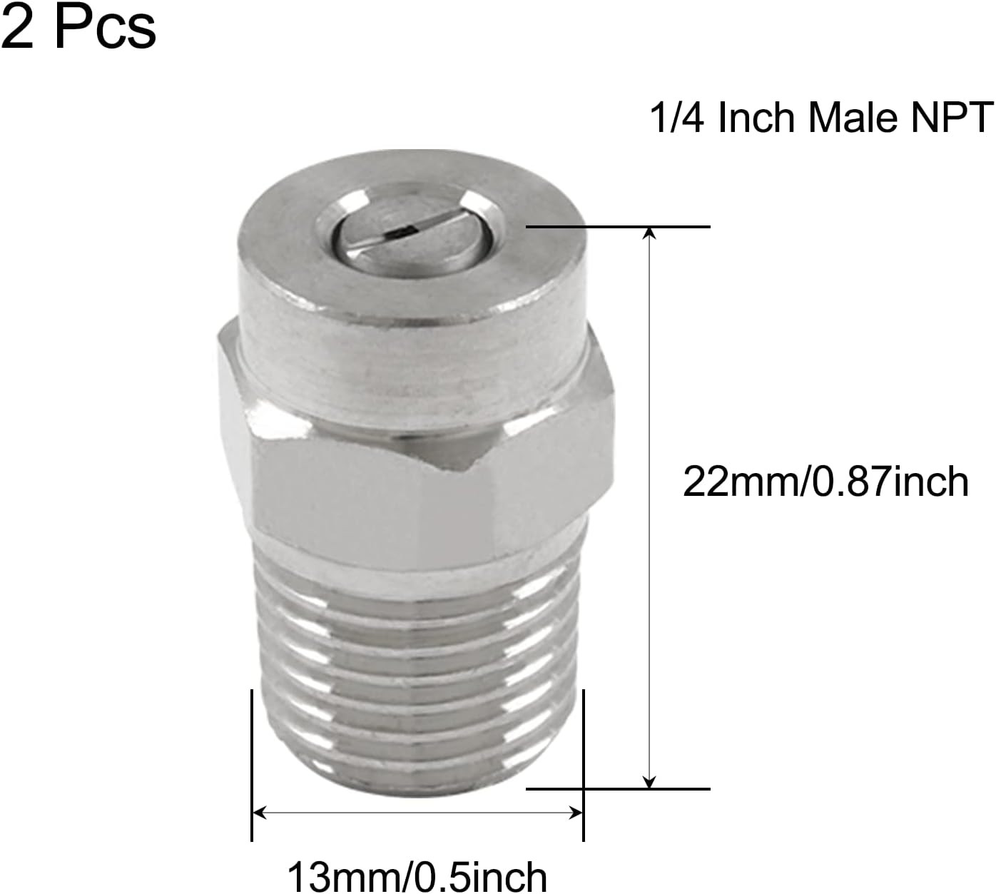 2 Pack 40°Cleaner Tips Pressure Washer Nozzle, 1/4 NPT with Tape | 4000 PSI Spra