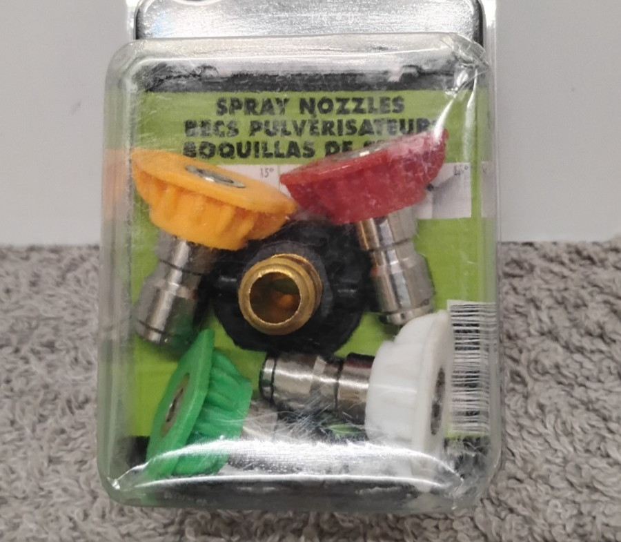 NEW FORNEY 75149 1/4″ PRESSURE WASHER SPRAY NOZZLES SET 0°, 15°, 25°, 40°, 65°.