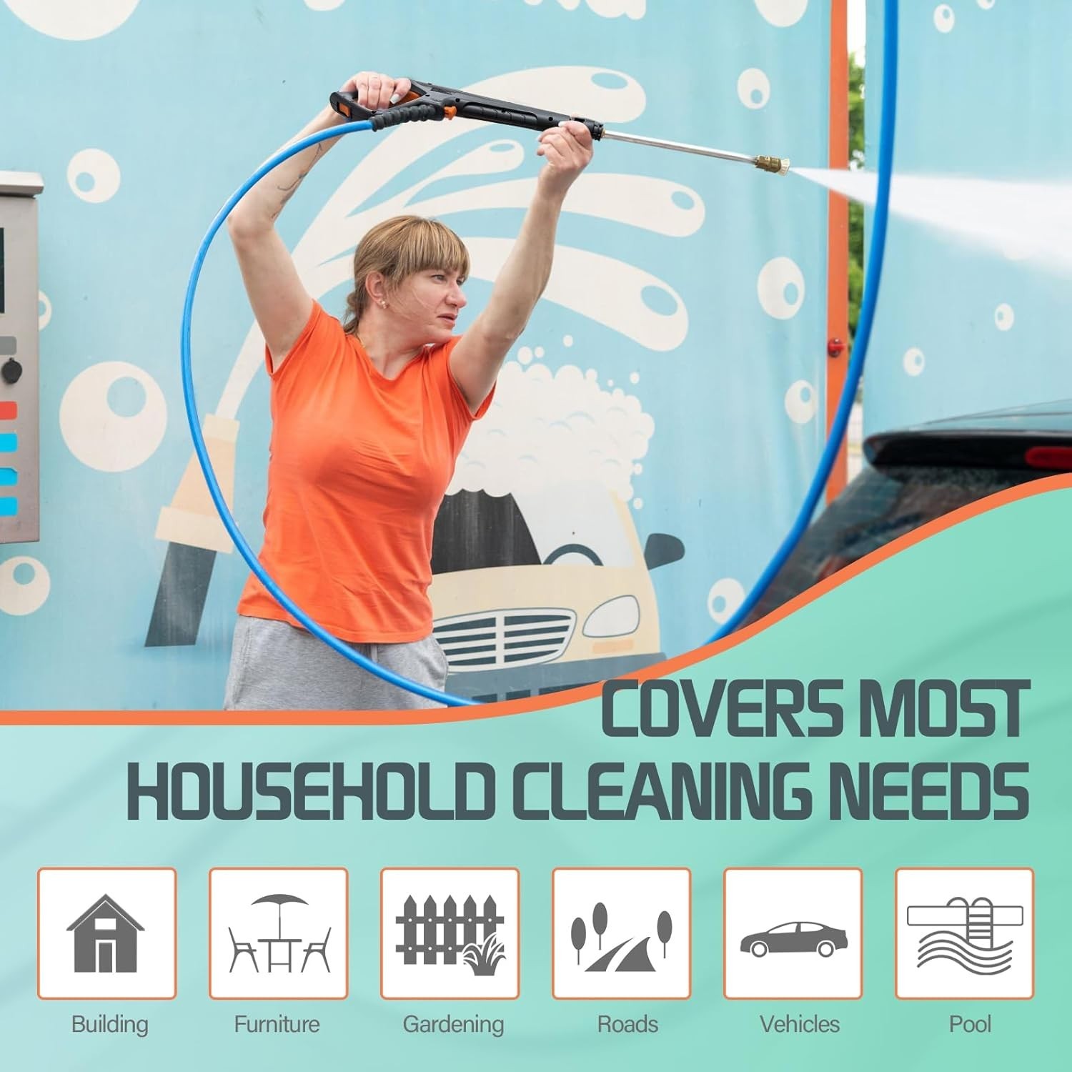 4200PSI 2.0GPM High Pressure Power Washer Portable Electric Cleaner Machine