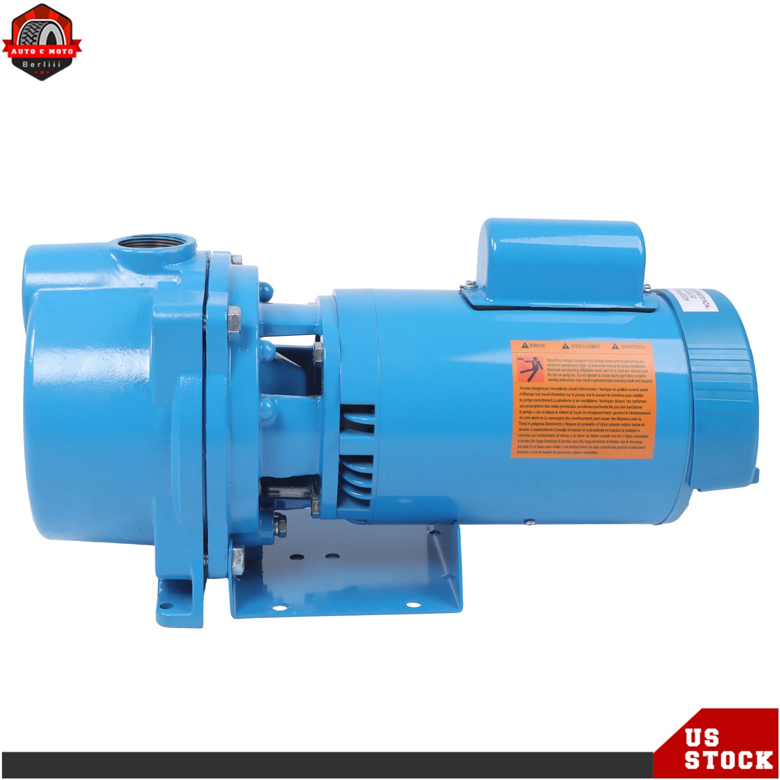 Water Well Irrigation Sprinkler Pump 115/230Volt GT15 Self-Priming Centrifugal
