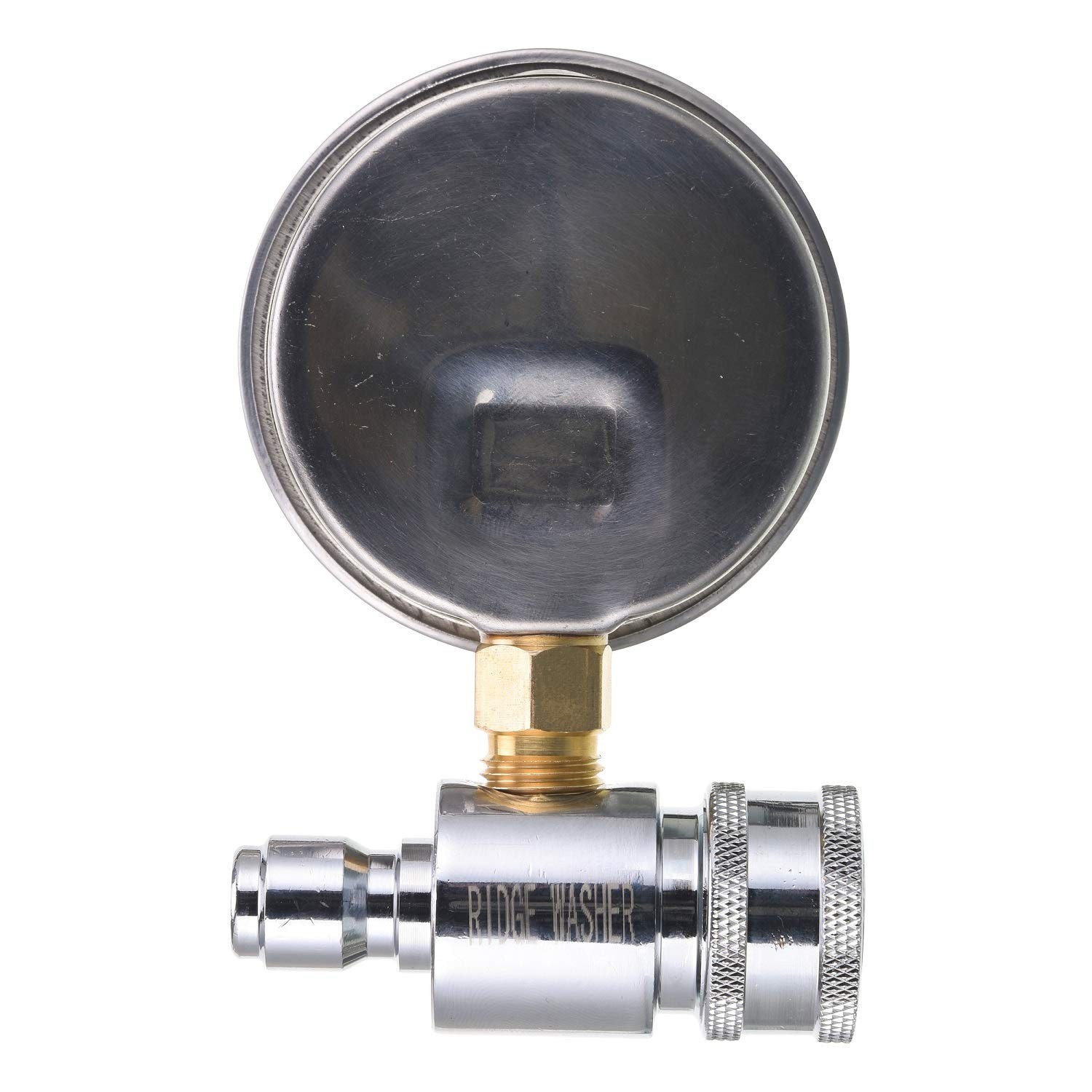 Pressure Washer Gauge with 3/8 Inch Quick Connect Socket and Plug, 6000 PSI