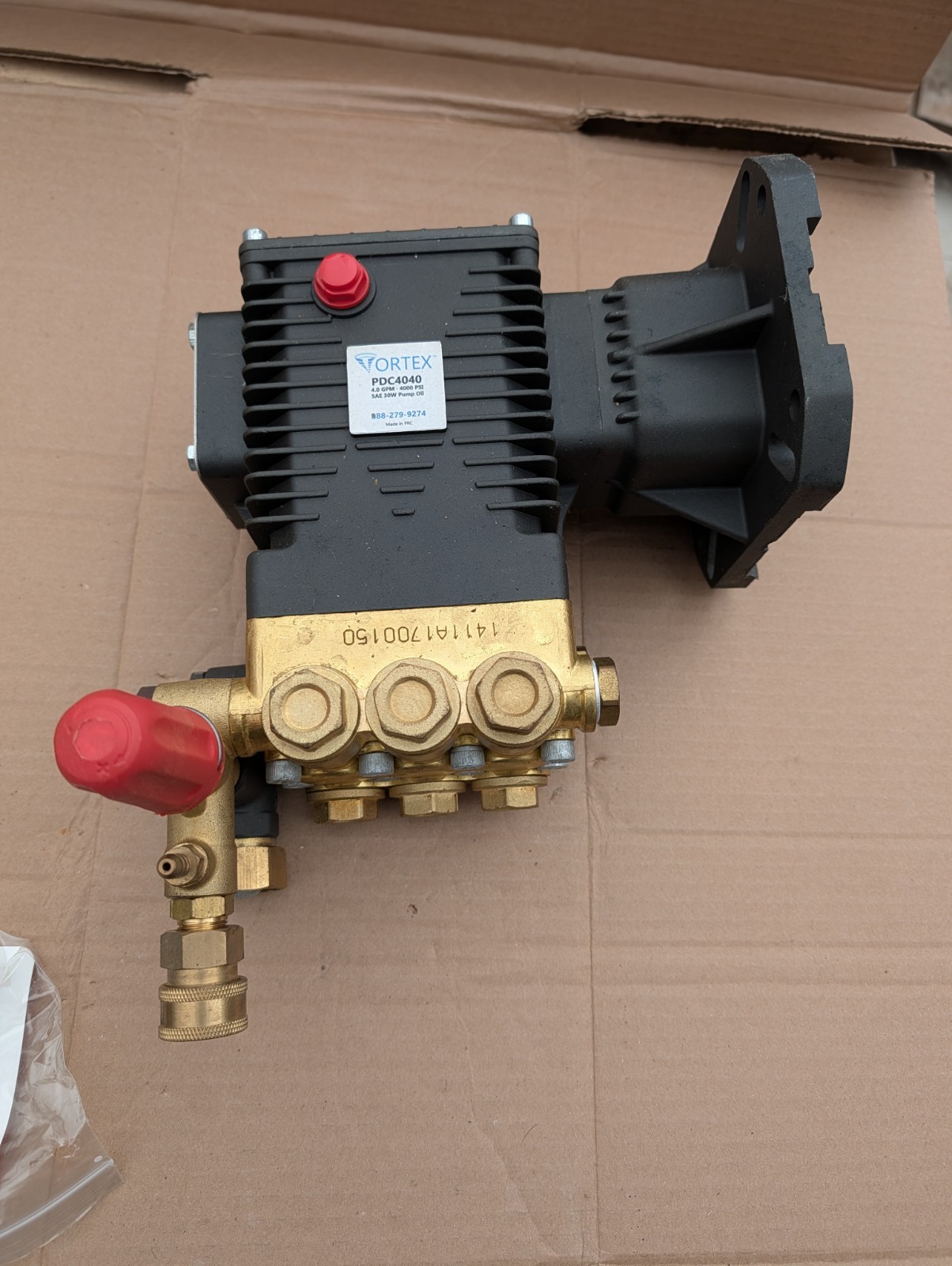 Vortex Pressure Washer Pump 4400 psi/4000psi 4 GPM 1″ Shaft Horizontal