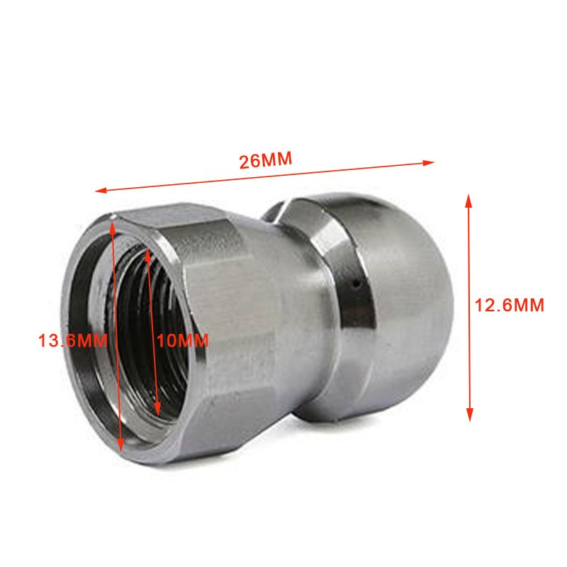 1PC Pressure Washer Drain Cleaner Pipe Dredge Spray Nozzle 1 Front 3 Rear Jetter