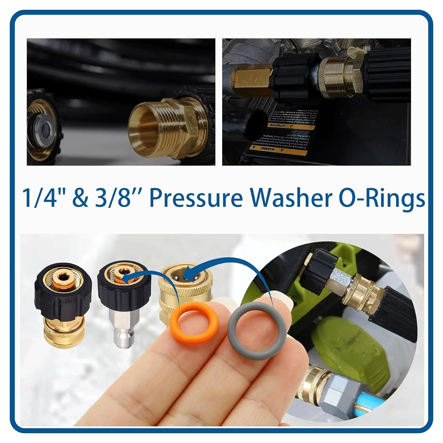 O-Ring for Pressure Washer 1/4″ 3/8” Pressure Washer Quick Coulper QD Colored O