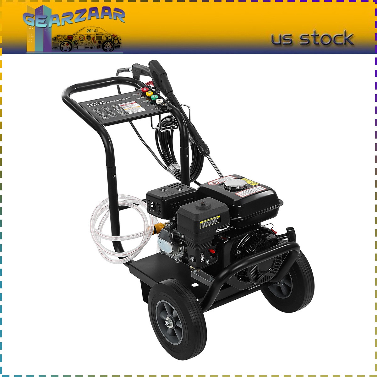 High Pressure Cleaner 7HP 4-Stroke Gas 3500PSI 2.6GPM And 26ft Hose Kit Kit