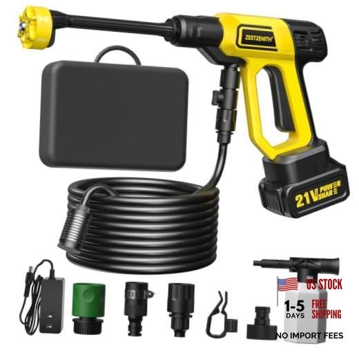 Cordless Pressure Washer Battery Powered, Handheld Cordless IgnitedYellow-Black