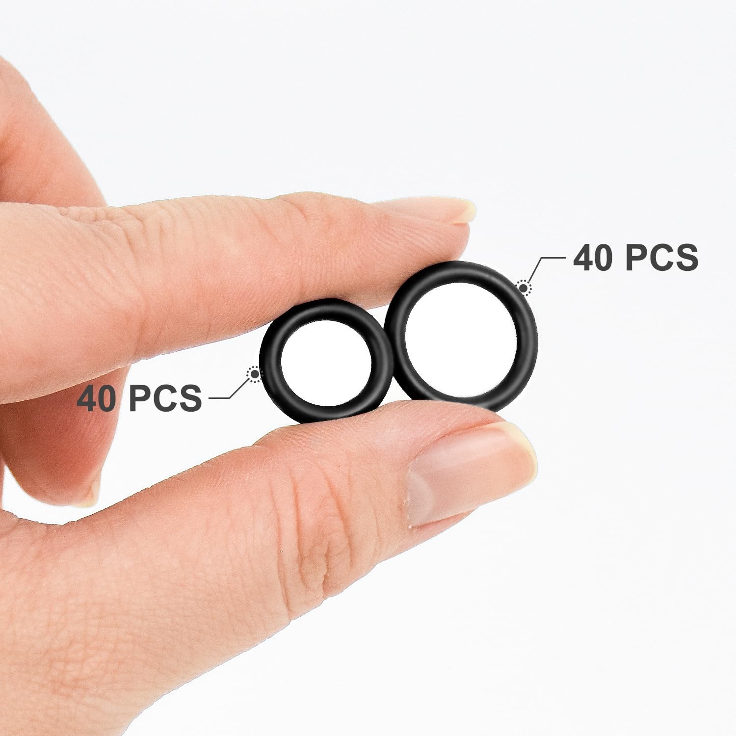 80PCS Power Pressure Washer O-Rings, for 1/4(40PCS), 3/8(40PCS), M22 Quick Conne