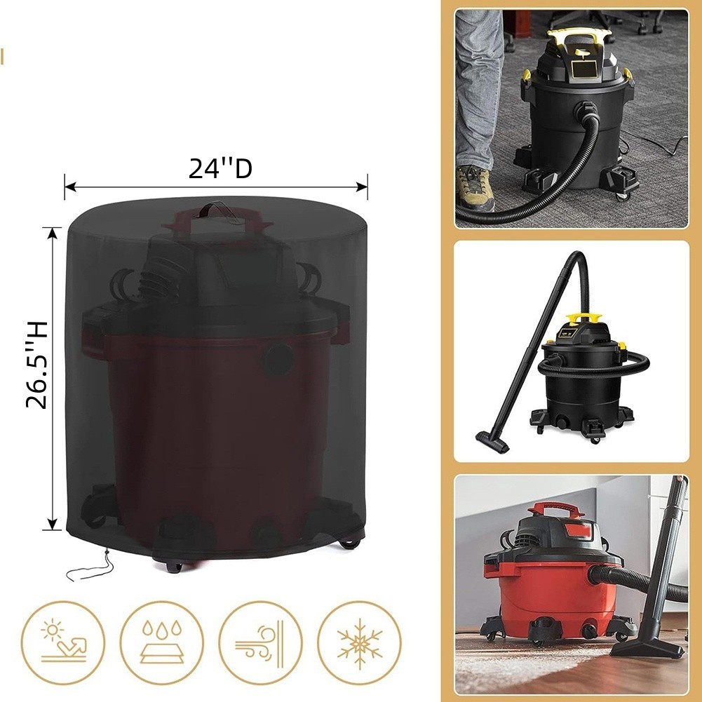 Tough Oxford Fabric Cover for Wet/Dry For Shop Vacuums Size 24D x 26 5H
