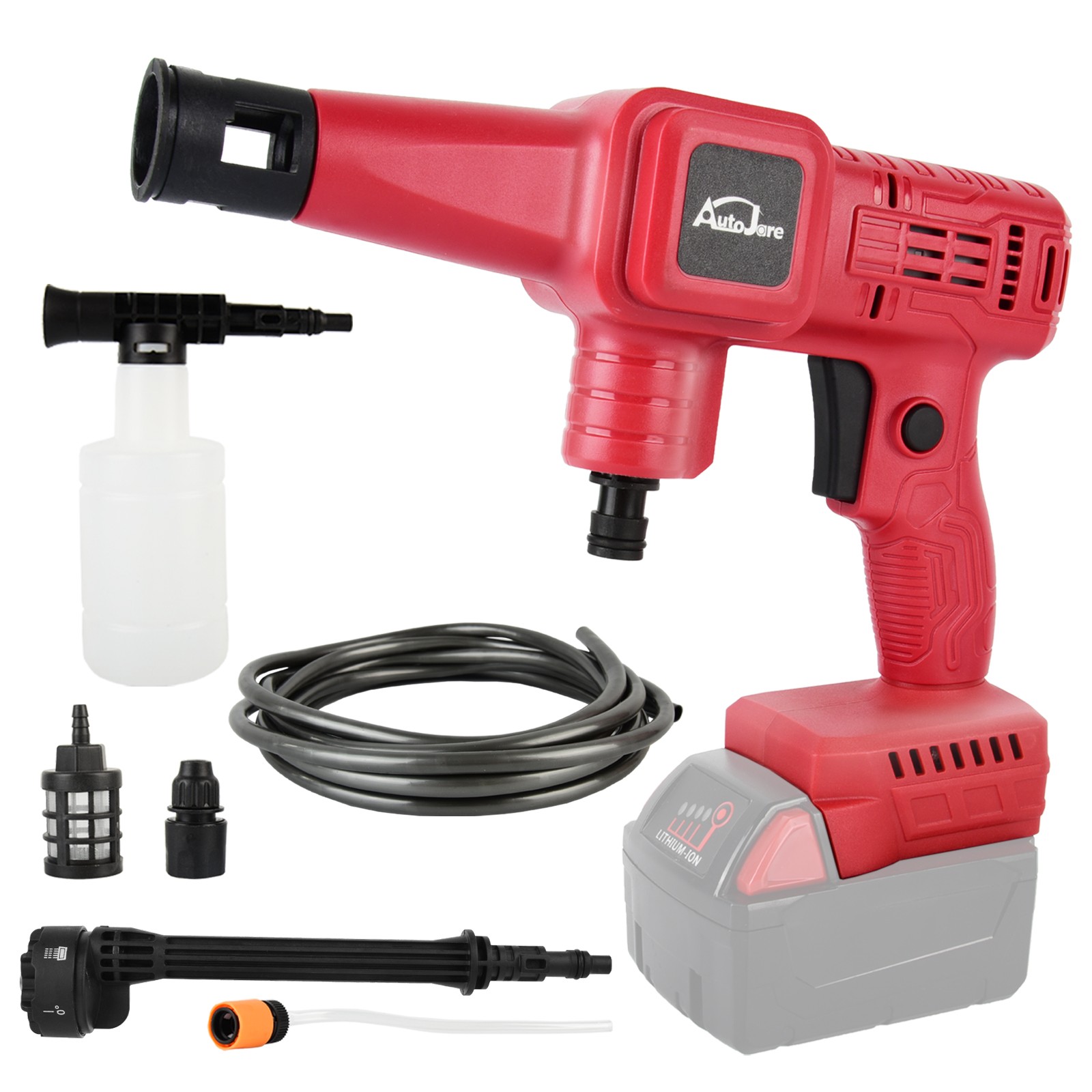 For Milwaukee18VCordless Car High Pressure Washer Gun Jet Water Wash Cleaner Gun