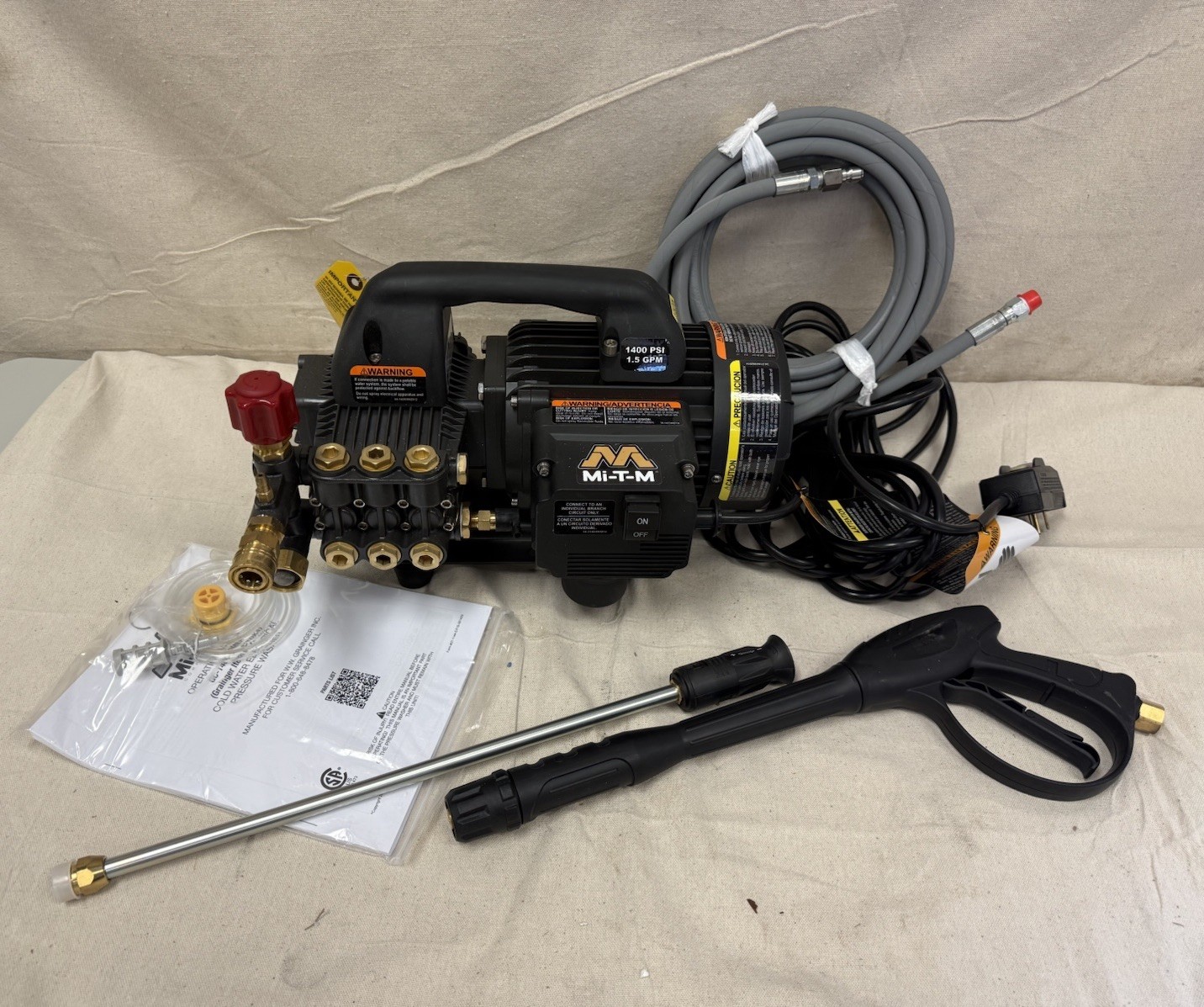 Mi-T-M Gc-1400-0Meh Electric Pressure Washer 1400 Psi 1.5 Gpm Cold Water