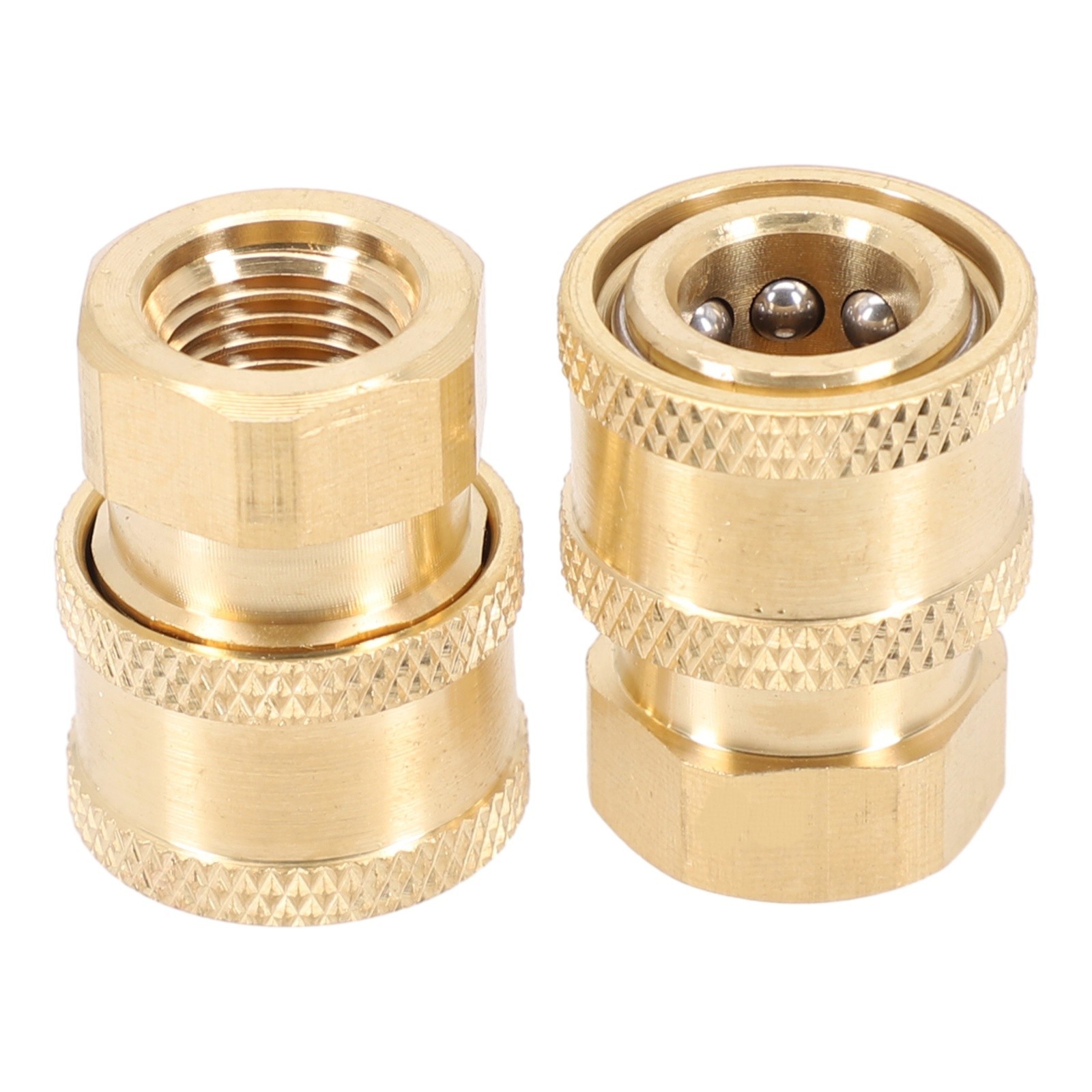 2x High Pressure Car Washer Coupler Brass Fittings 1/4?? Quick Connect To Female