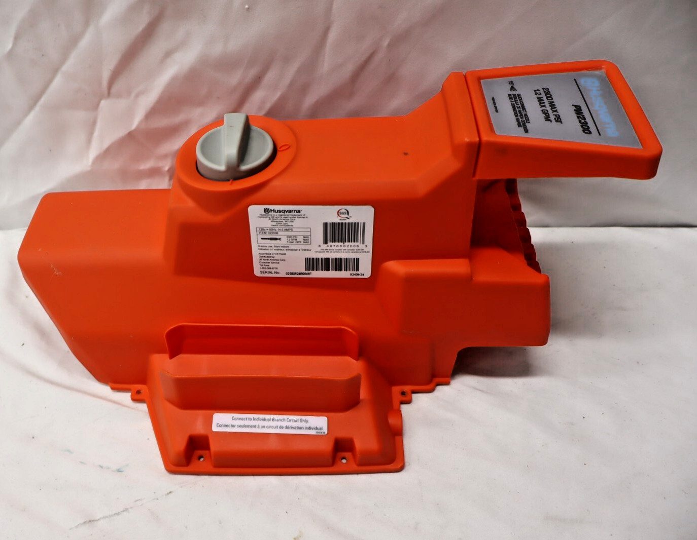 Genuine Top Cover Front Housing Replacement from Husqvarna PW2300