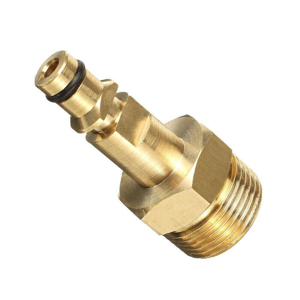 2Pcs M22 14mm Adapter Brass Quick Connect for Karcher Pressure Washer Hose