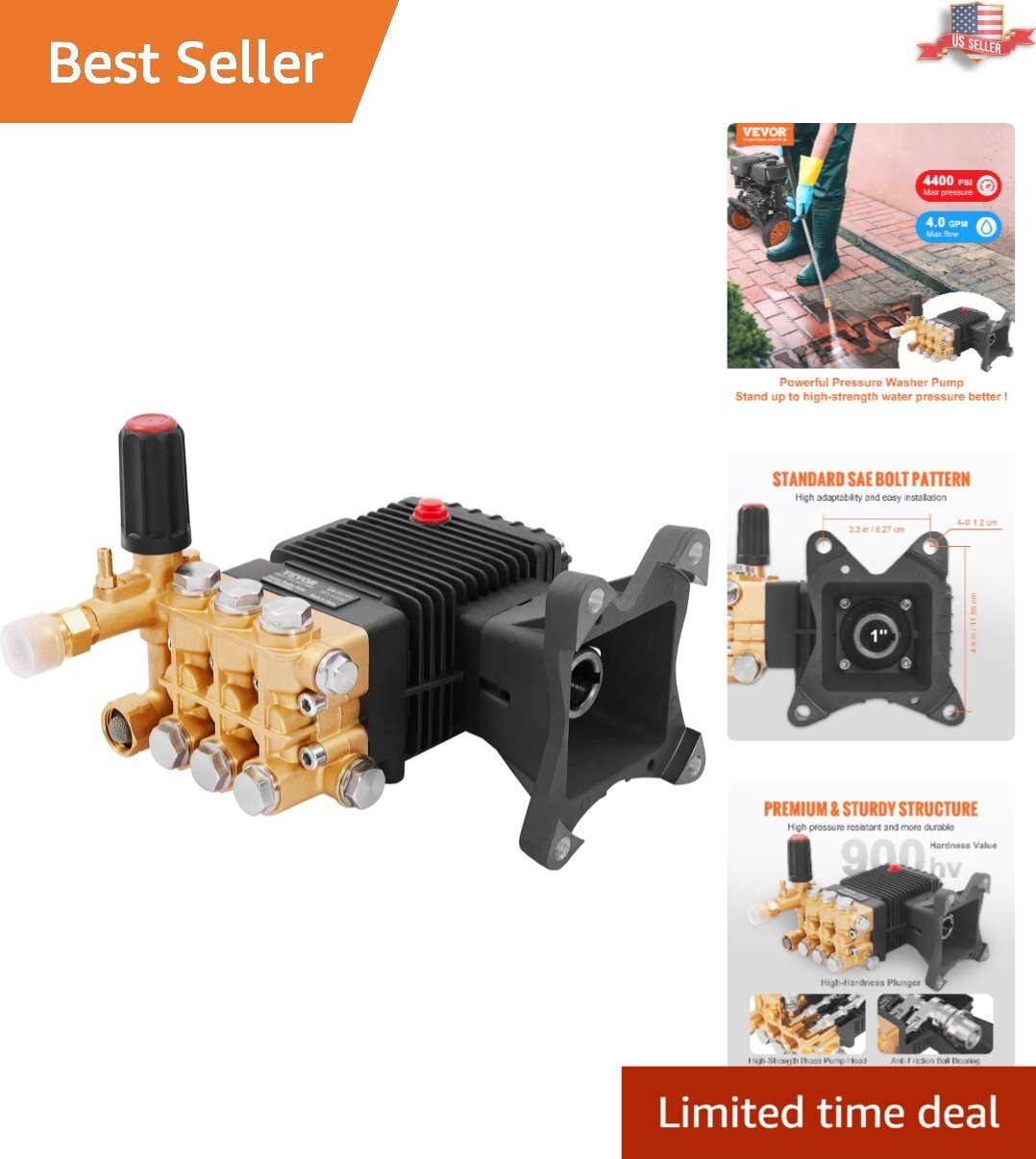 Durable 4.0 GPM Replacement Pressure Washer Pump – Compatible with Major Brands
