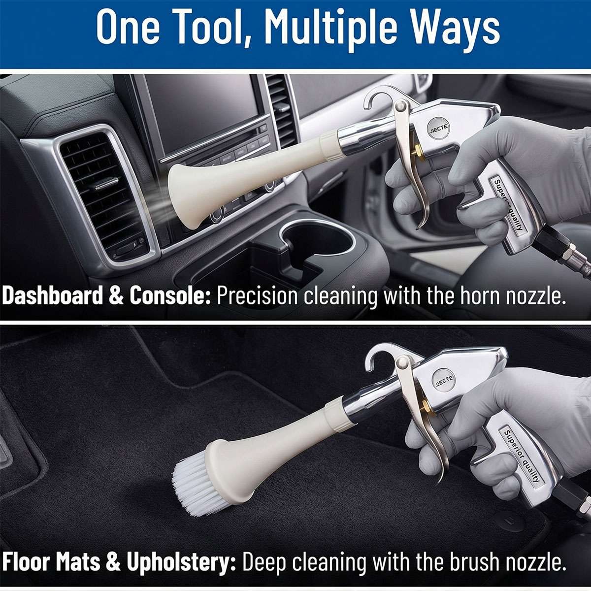 Air Cleaning Gun High Pressure Blow Dust Car Interior Detailing Tool US