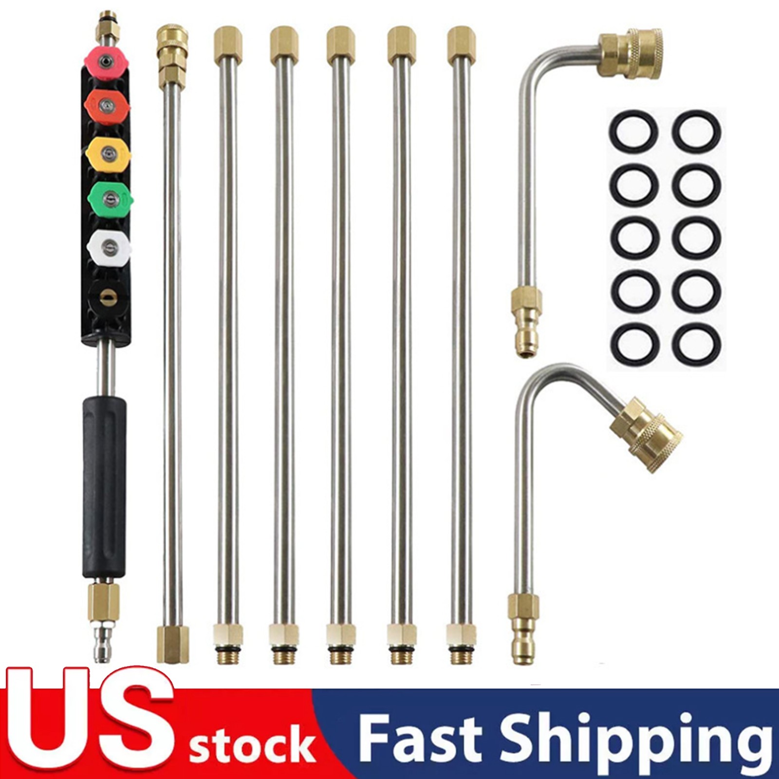 Pressure Washer Extension Wand Power Lance Spray Gun Nozzle 1/4″ Connect 4000PSI
