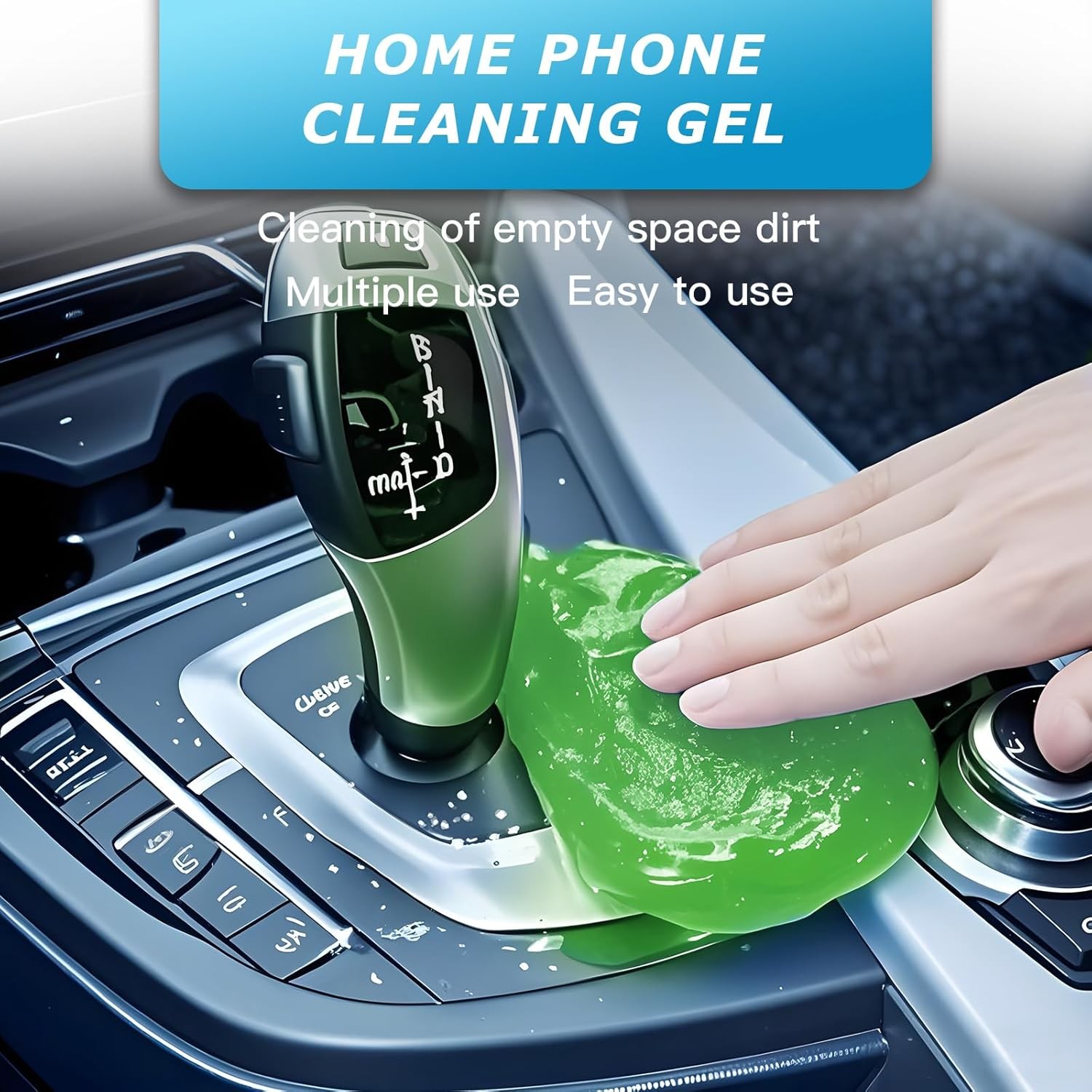 MysticHome for Car Cleaning Gel 160g,Reusable Putty 5.0 OZ, Green