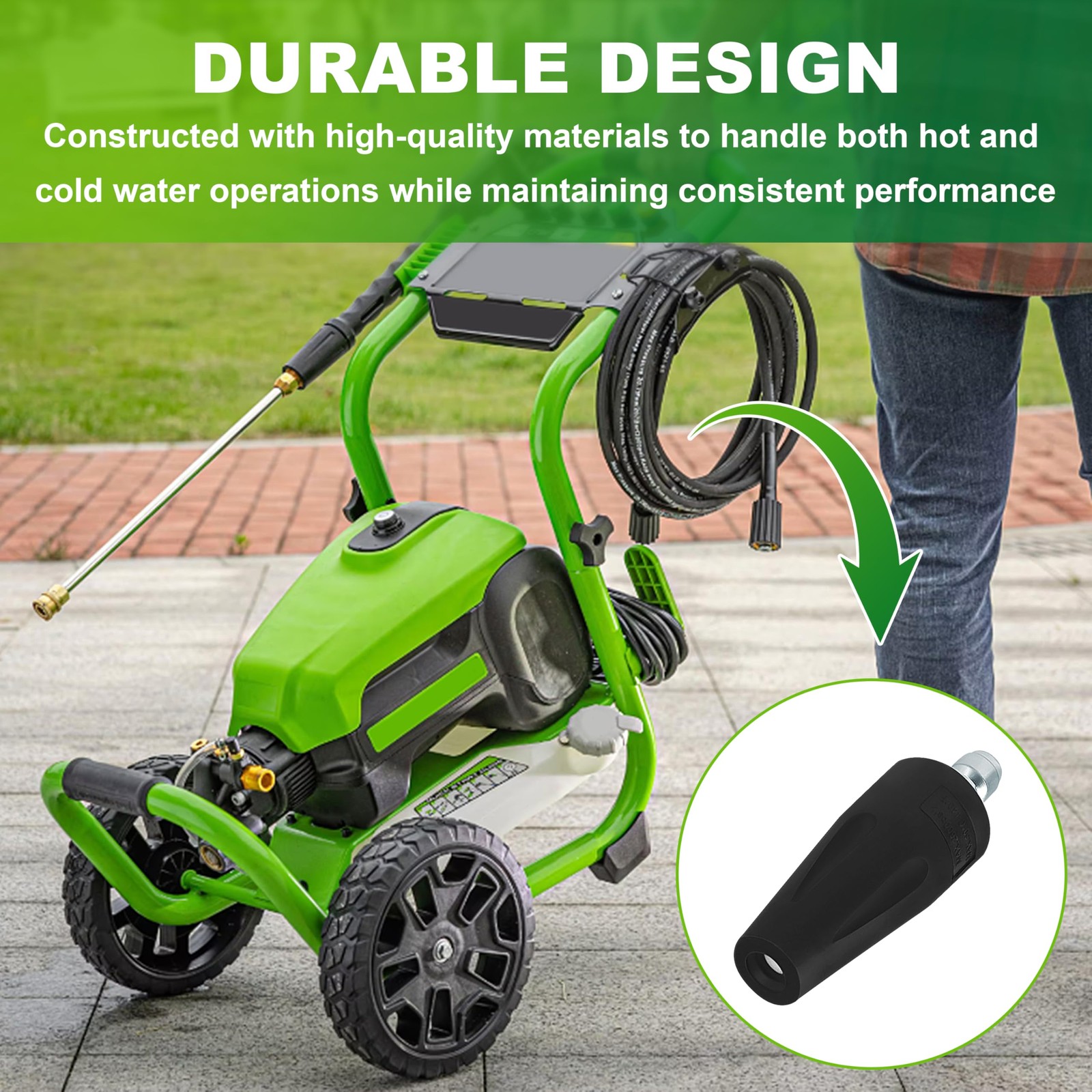 2000 PSI Turbo Nozzle 14 Inch Quick Connect Pressure Washer Attachment Heavy Dut