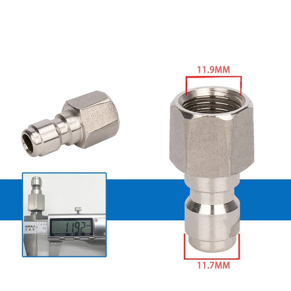 2X Pressure Washer Coupler Stainless Steel 1/4 Inch Quick Connect To Female NPT