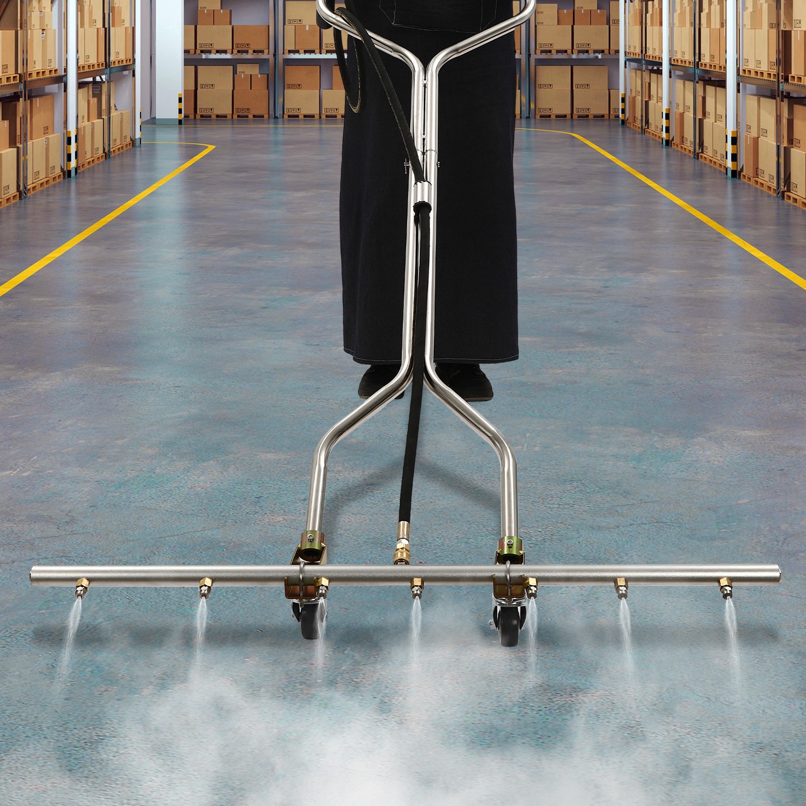 39” 5000psi Pressure Washer Water Broom with 7 Nozzles For Hot and Cold Water