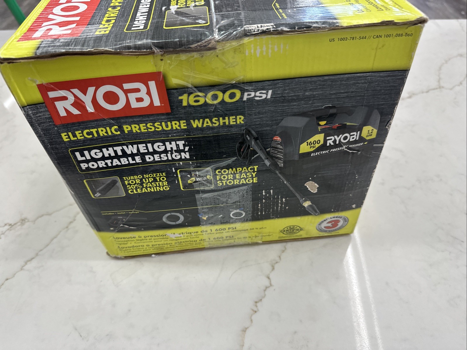 RYOBI 1600 PSI 1.2 GPM Cold Water Corded Electric Pressure Washer