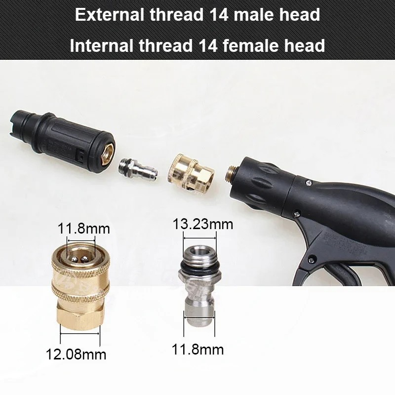 1/4 Quick Connect Pressure Washer Adapter Nozzle Coupler Foam Cannon Connector
