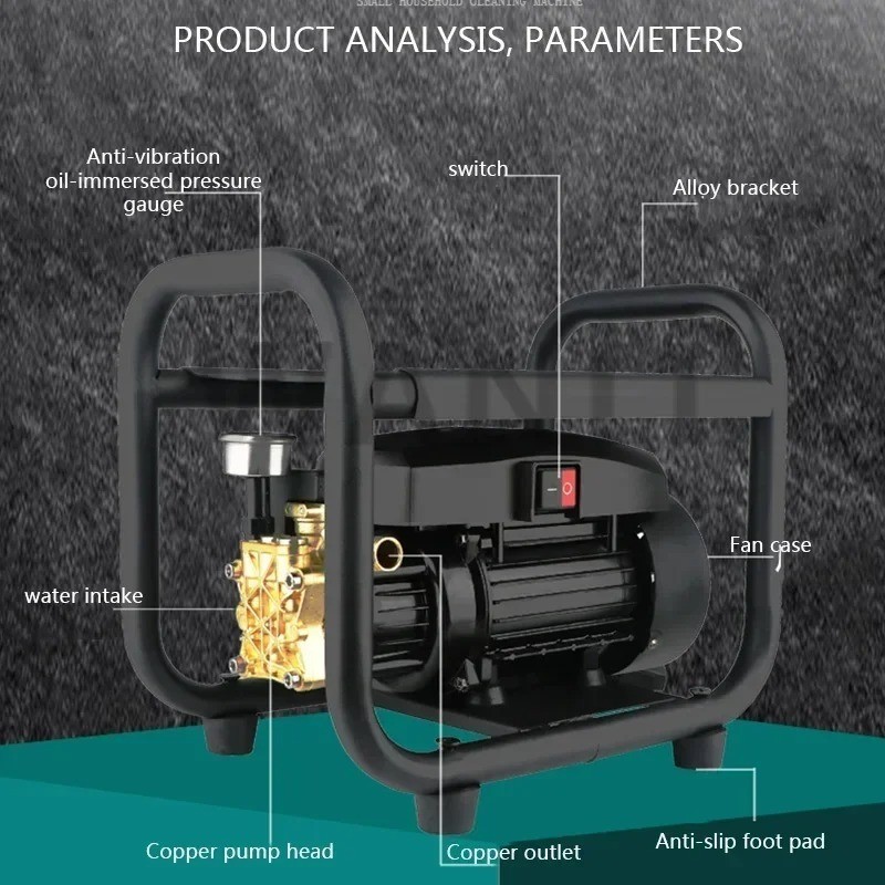 High-Pressure Water Jet 220V Fully Automatic High-Power Car Wash Machine