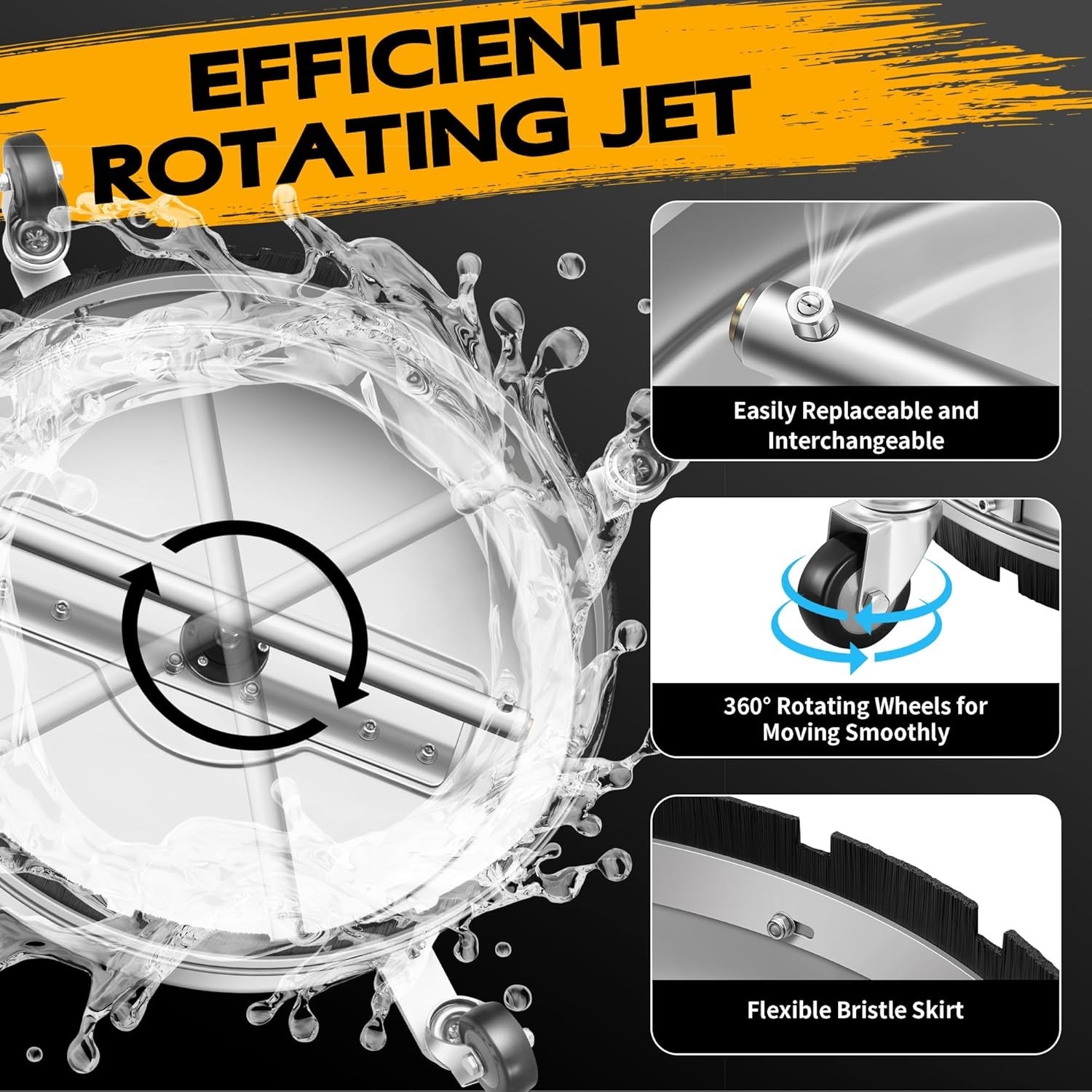 High-Performance 20″ Pressure Washer Attachment – Fast & Easy Surface Cleaning