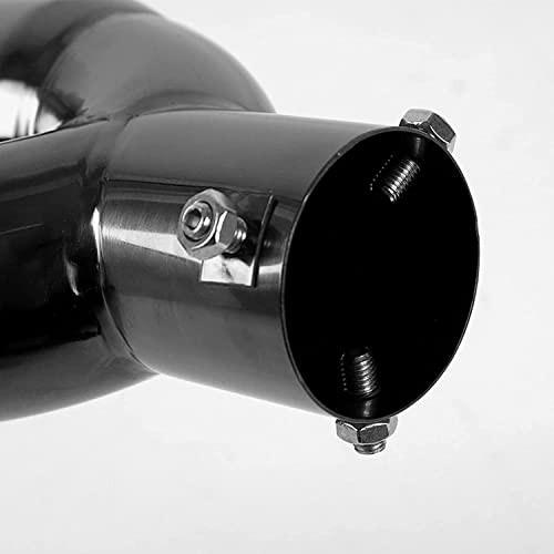2.5 Inlet Dual Black Exhaust Tips Stainless Steel Car 2.5 inlet Glossy black