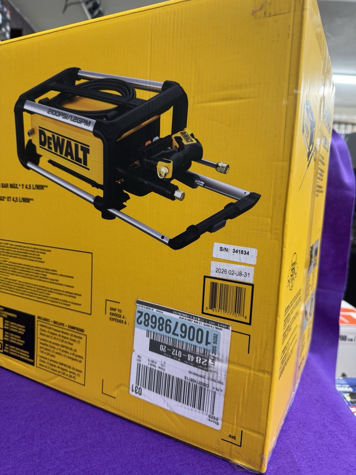 💥NEW SEALED BOX💥DEWALT DWPW2100 1.2gal 2100 PSi COLD WATER PRESSURE WASHER