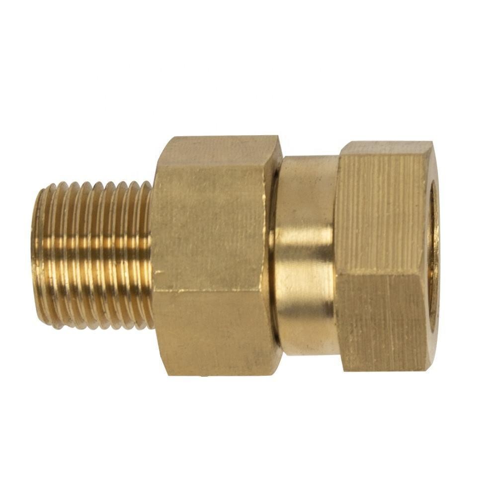 Pressure Washer Swivel Connector Easy to Install Brass Hose Coupling