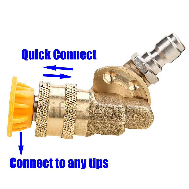 7 Gears Pivoting Coupler High Pressure Washer Gun Nozzle Tips Wand Spray 5000PSI