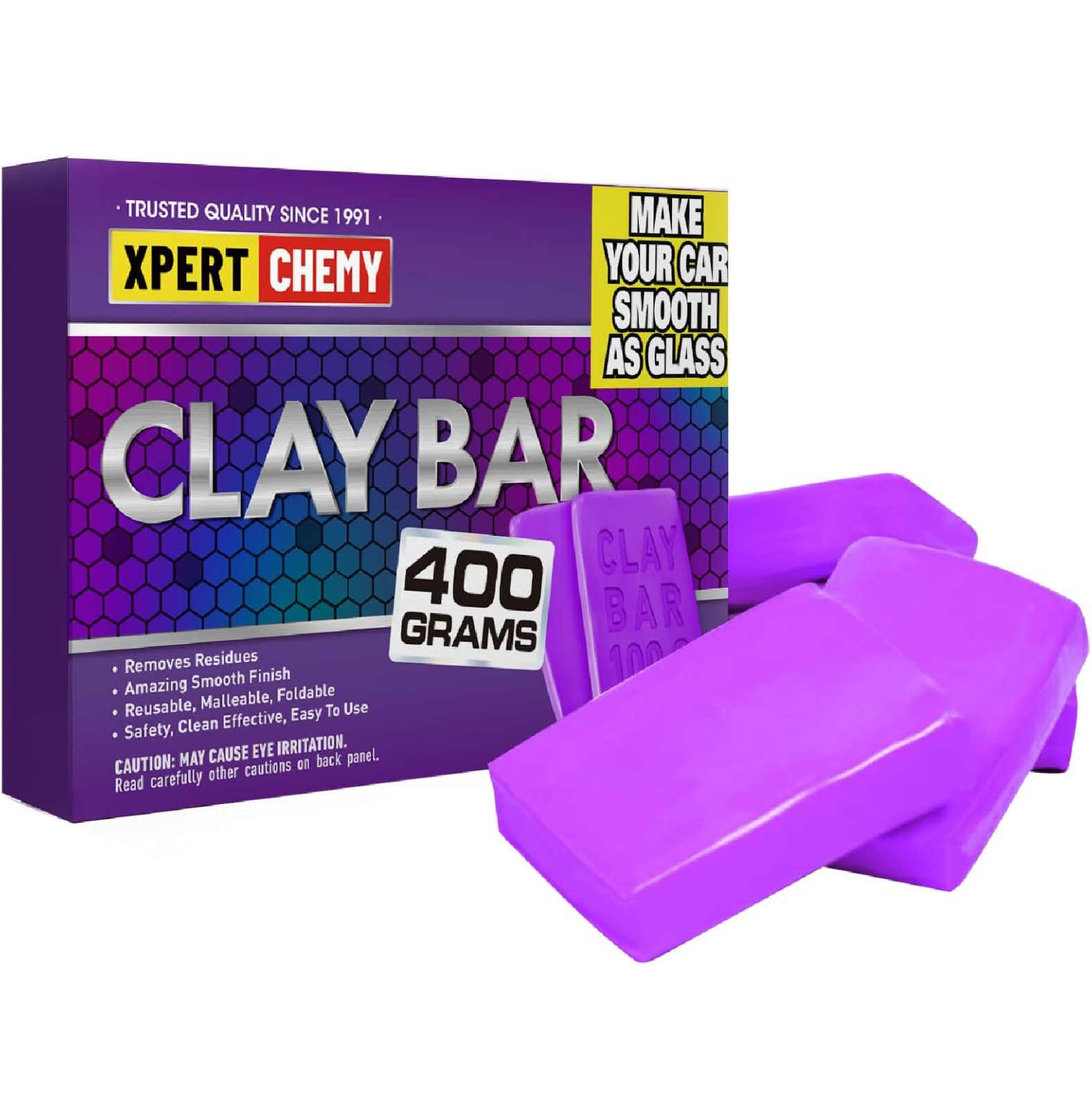 Car Clay Bar 4 Pack 400g(4x100g), Auto Detailing Premium Grade No Scratch Magic