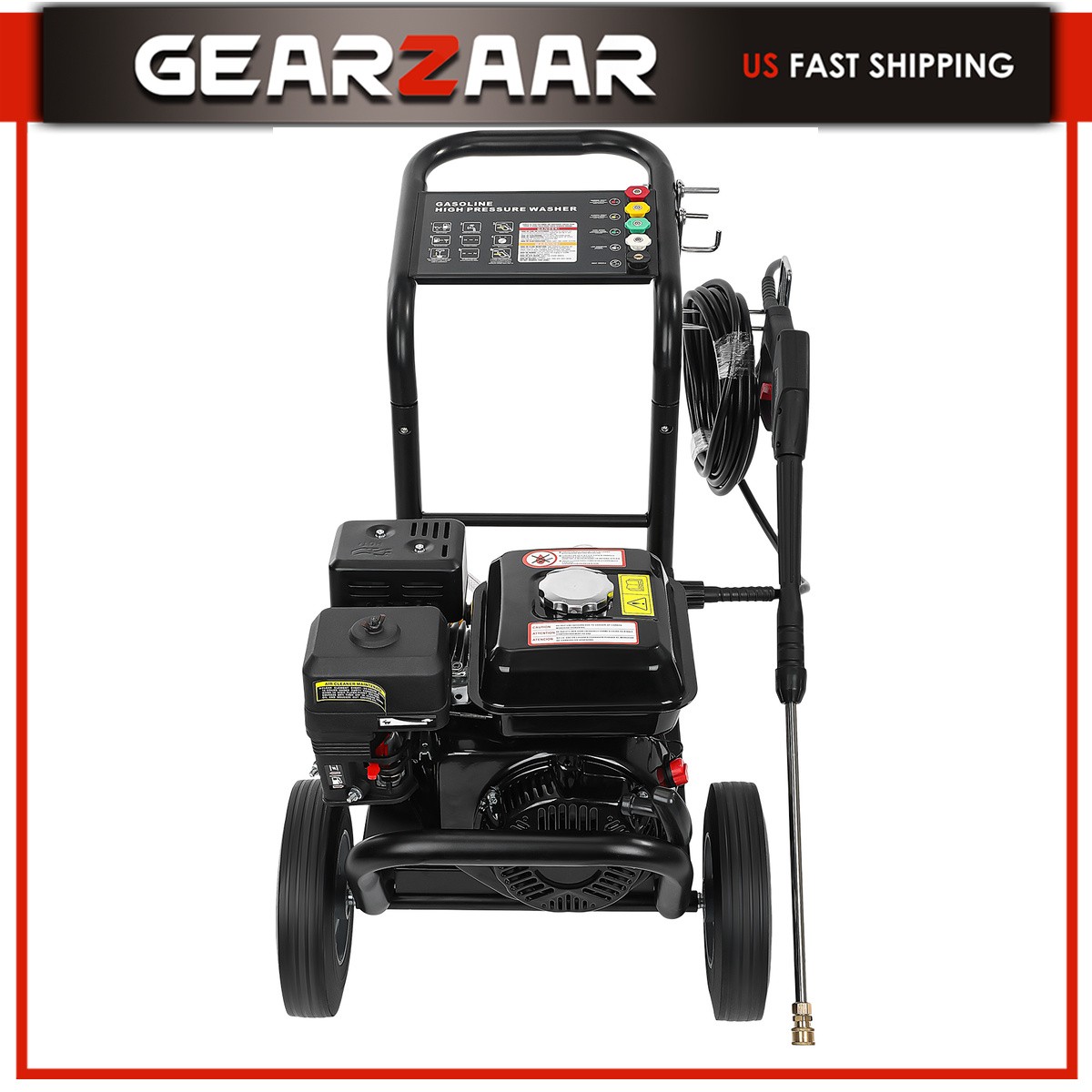 212CC Gas Pressure Washer 3500PSI 2.6GPM 240 BAR w/ 5 Nozzle Set for Cars Fences