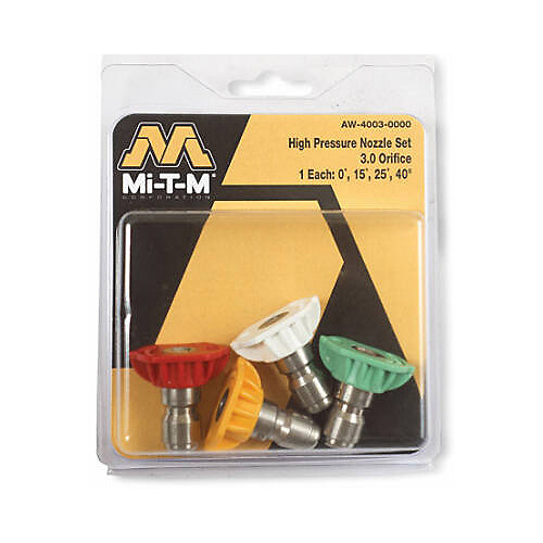 Mi-T-M AW-4003-0000 4-Pack High-Pressure Washer Spray Nozzle – Quantity 1
