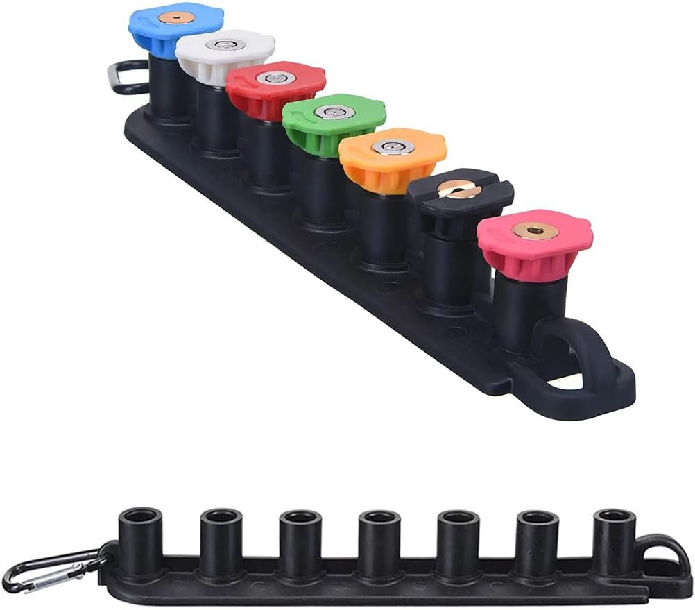 2 Pack Pressure Washer Nozzle Holder Holds 5/7 Spray Tips Storage Organizer Cart