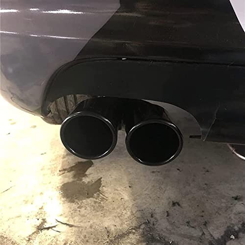 2.5 Inlet Dual Black Exhaust Tips Stainless Steel Car 2.5 inlet Glossy black