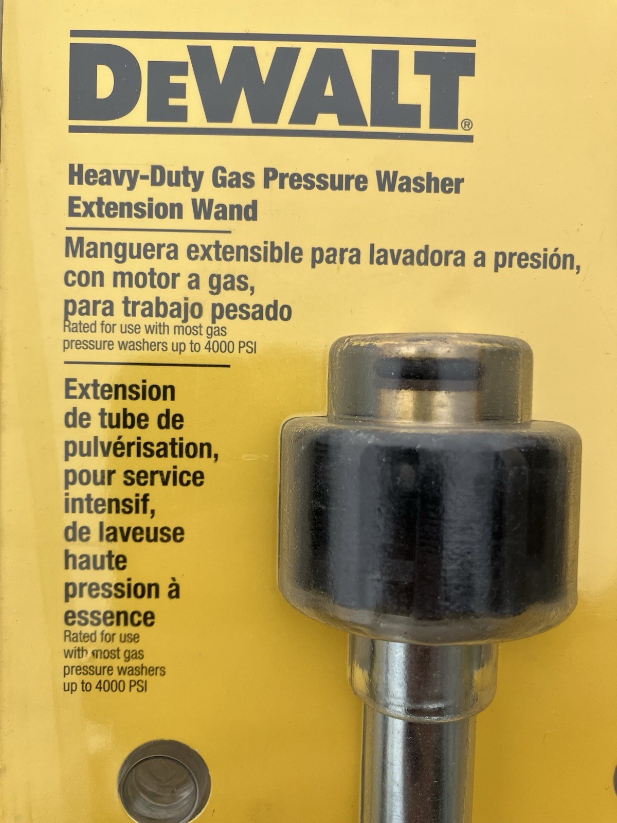 DeWalt Brand Gas Pressure Washer Extension Wand DP290 – NIP – 4,000psi